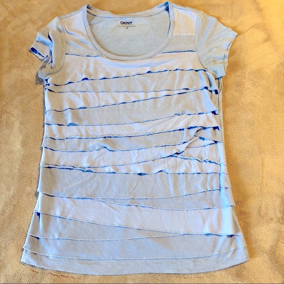 DKNY Light blue ruffle shirt - Picture 1 of 5